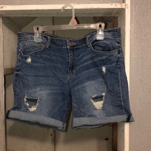 Ripped Jean Shorts